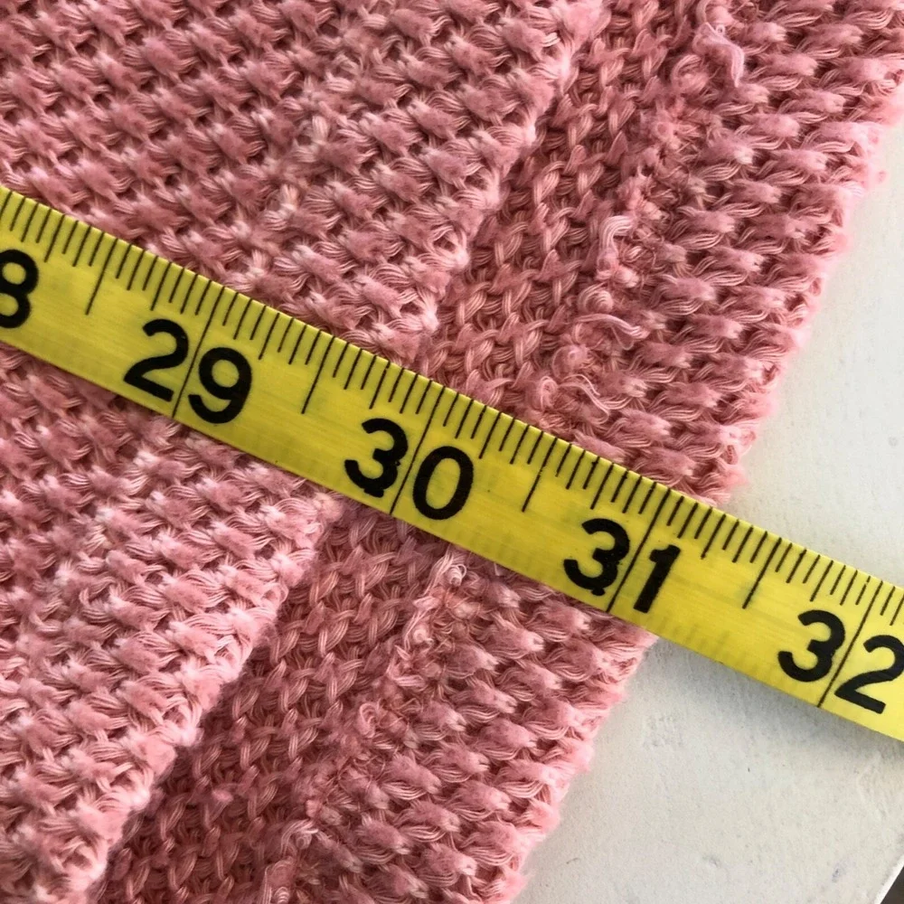 Free People Pink Oversized Scoop-Neck Sweater